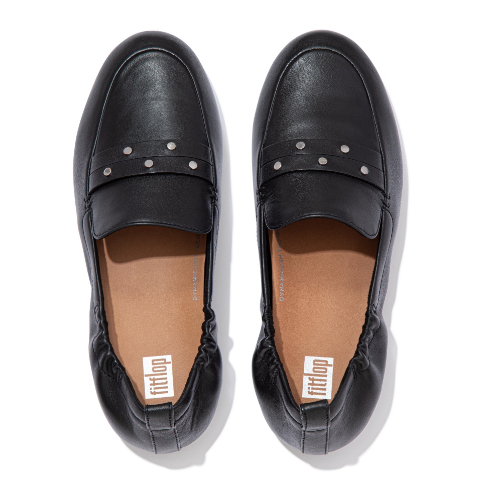Fitflop ALLEGRO Studded Leather Loafers All Black