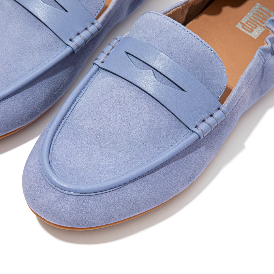 Fitflop ALLEGRO Suede Penny Loafers Wild Lavender