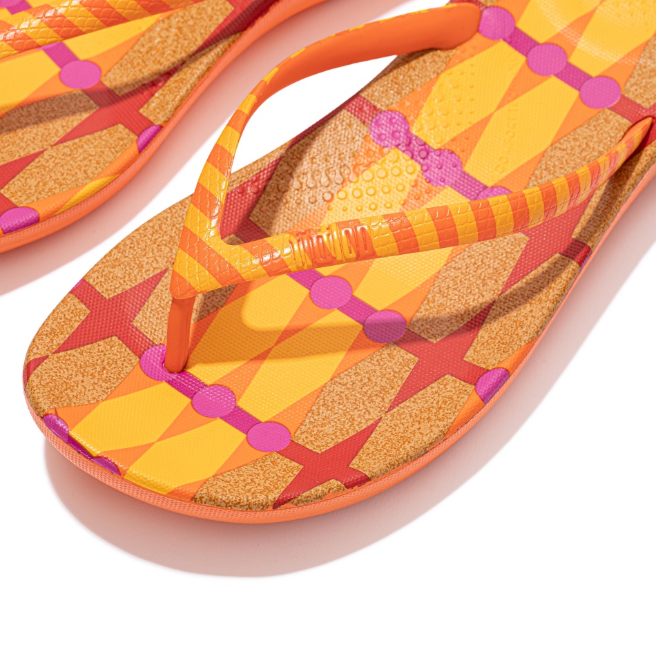 Fitflop iQUSHION X YINKA ILORI Flip-Flops Yellow-Orange